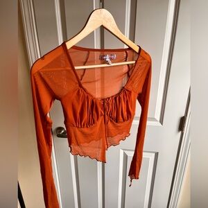 Urban Outfitters Mesh Long sleeved Top